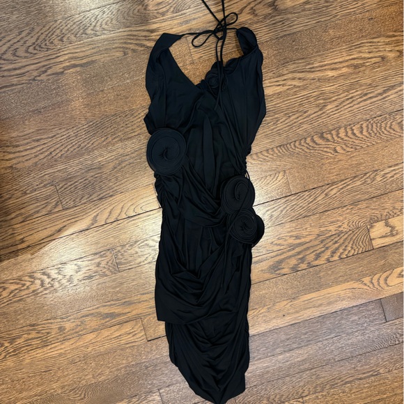 Magda Butrym floral-appliqué halterneck minidress size 34 - Picture 3 of 5